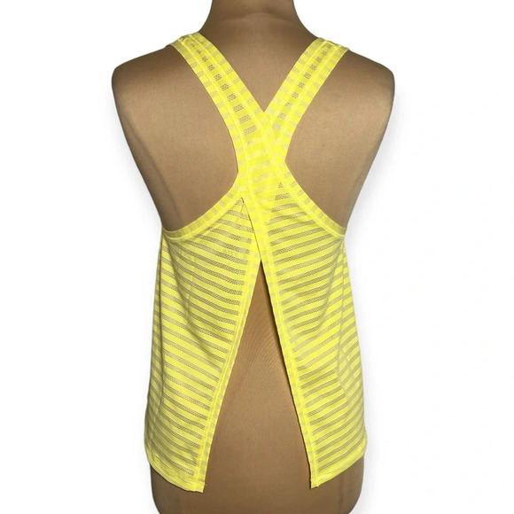 ZYIA yellow striped Nimbus split back tank sz M - Picture 4 of 11